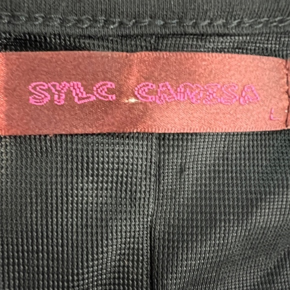 Vintage Sylc Camisa Dress S/M Y2K Embroidered Whimsigoth Fairygoth 3D Floral - Picture 2 of 12